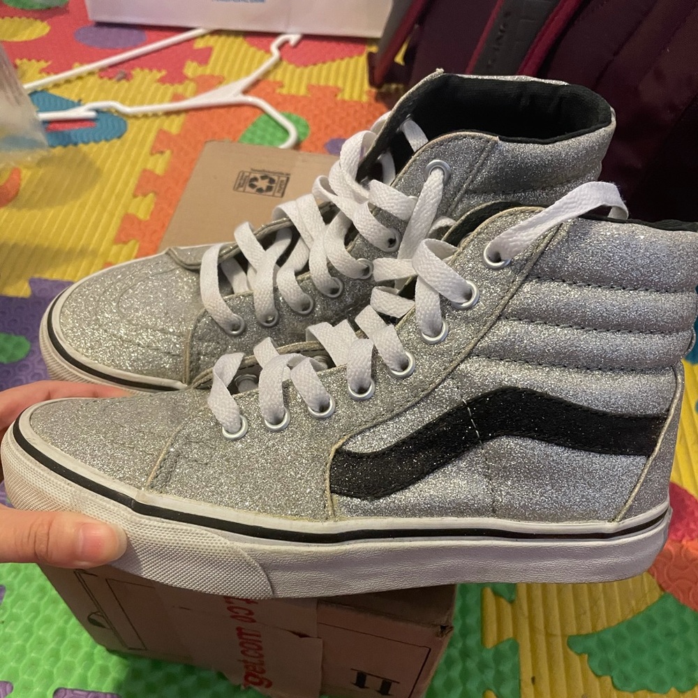 Vans Skate High Silver Glitter